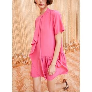 NWT Ulla Johnson Silk Mini Ruffle Adalyn Dress